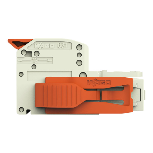 Connecteur femelle pour 1 conducteur levier push-in cage clamp', gris clair