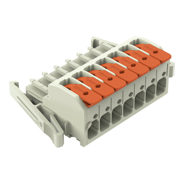 Connecteur femelle pour 1 conducteur 100% protégé contre l'inversion, gris clair