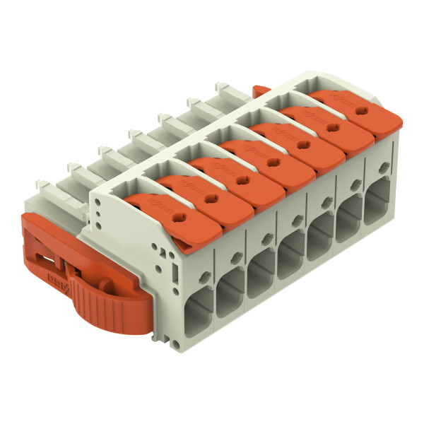 Connecteur femelle pour 1 conducteur levier push-in cage clamp', gris clair