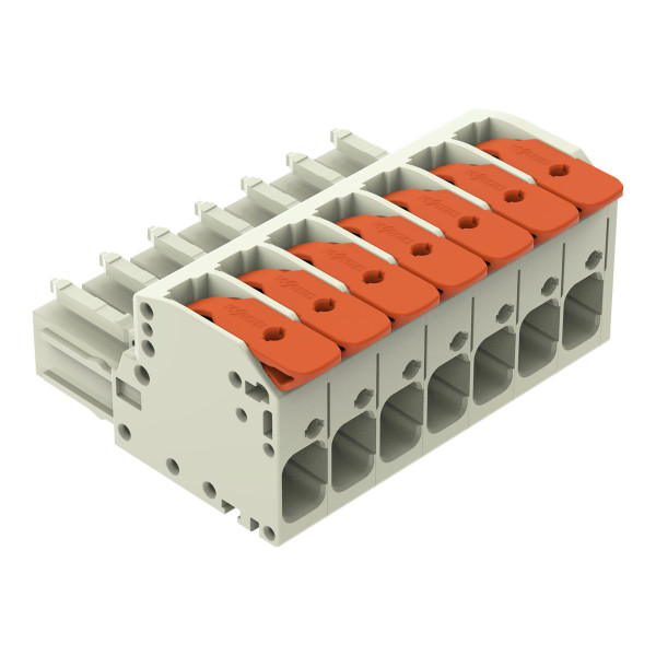 Connecteur femelle pour 1 conducteur levier push-in cage clamp', gris clair