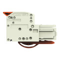Connecteur femelle pour 1 conducteur levier push-in cage clamp', gris clair