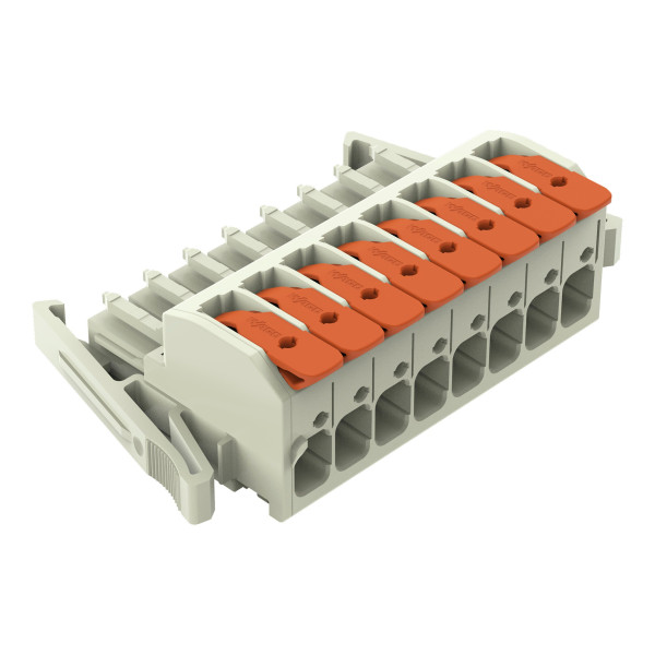 Connecteur femelle pour 1 conducteur 100% protégé contre l'inversion, gris clair
