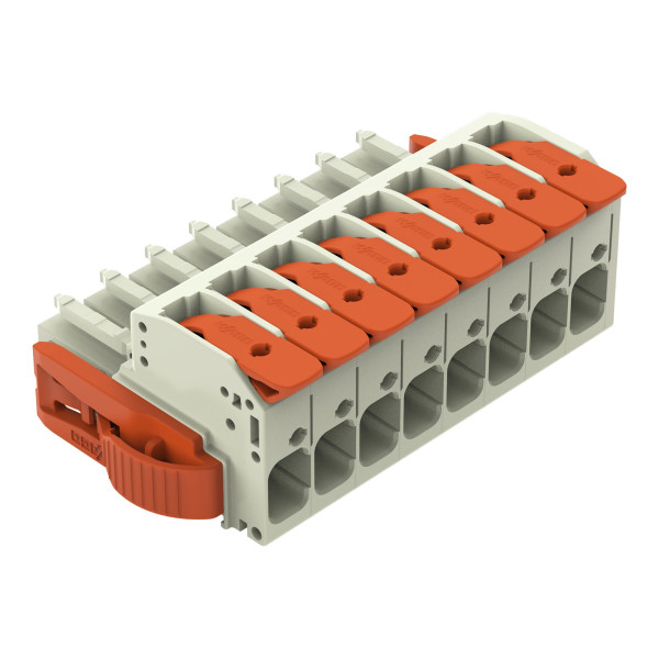Connecteur femelle pour 1 conducteur levier push-in cage clamp', gris clair