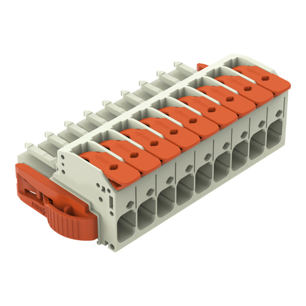 Connecteur femelle pour 1 conducteur levier push-in cage clamp', gris clair