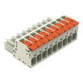 Connecteur femelle pour 1 conducteur levier push-in cage clamp', gris clair
