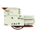 Connecteur femelle pour 1 conducteur levier push-in cage clamp', gris clair