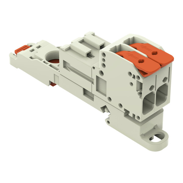 Connecteur mâle pour 1 conducteur levier push-in cage clamp', gris clair
