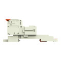 Connecteur mâle pour 1 conducteur levier push-in cage clamp', gris clair