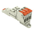 Connecteur mâle pour 1 conducteur levier push-in cage clamp', gris clair
