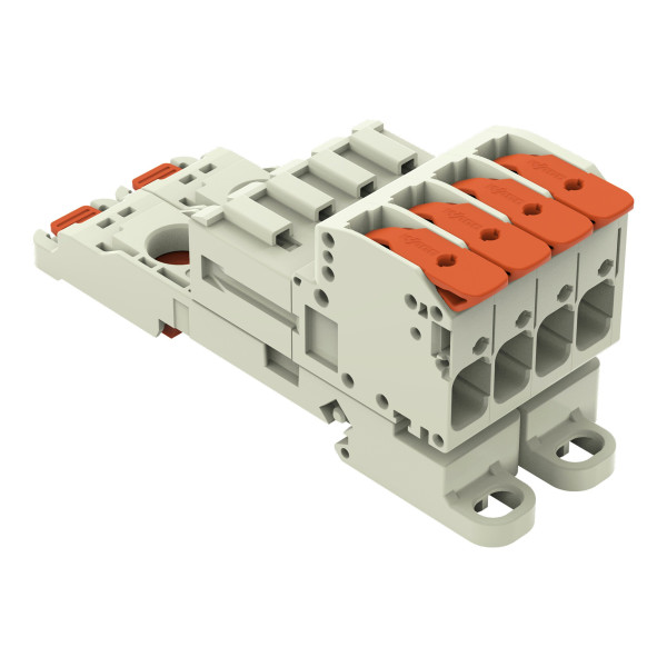 Connecteur mâle pour 1 conducteur levier push-in cage clamp', gris clair