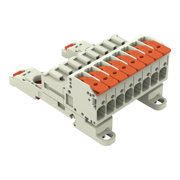 Connecteur mâle pour 1 conducteur levier push-in cage clamp', gris clair