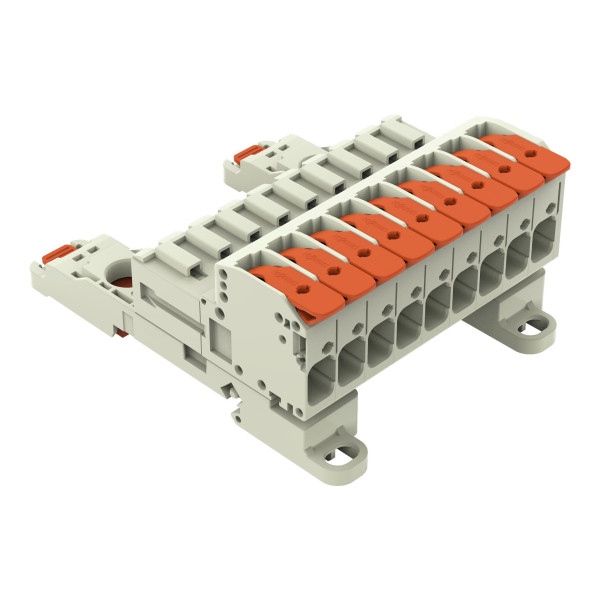 Connecteur mâle pour 1 conducteur levier push-in cage clamp', gris clair