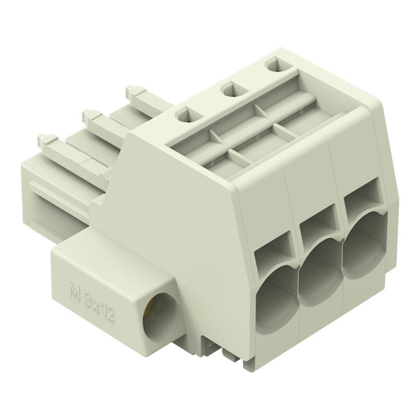 Connecteur femelle pour 1 conducteur push-in cage clamp', gris clair