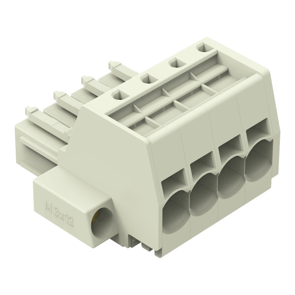 Connecteur femelle pour 1 conducteur push-in cage clamp', gris clair