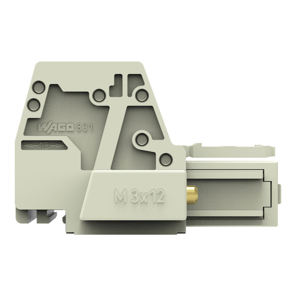 Connecteur femelle pour 1 conducteur push-in cage clamp', gris clair