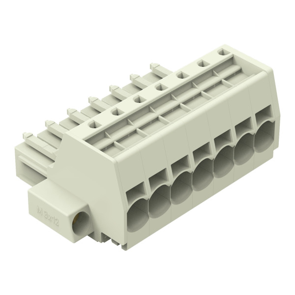 Connecteur femelle pour 1 conducteur push-in cage clamp', gris clair