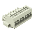 Connecteur femelle pour 1 conducteur push-in cage clamp', gris clair