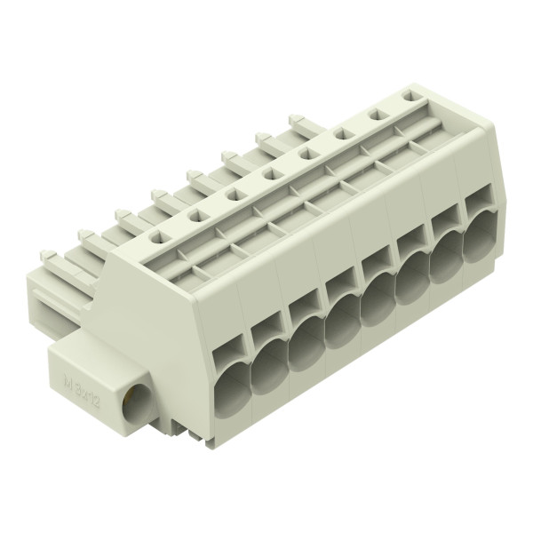 Connecteur femelle pour 1 conducteur push-in cage clamp', gris clair