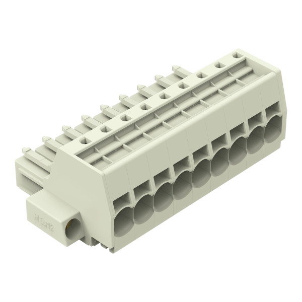 Connecteur femelle pour 1 conducteur push-in cage clamp', gris clair