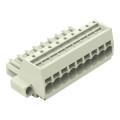 Connecteur femelle pour 1 conducteur push-in cage clamp', gris clair