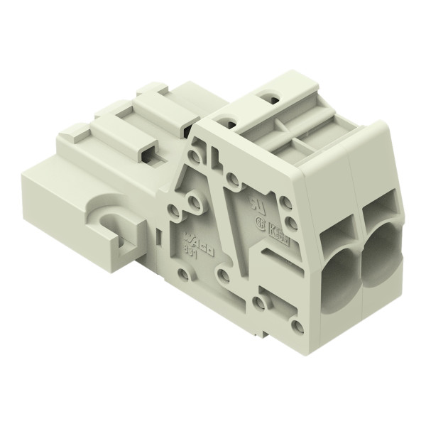 Connecteur mâle pour 1 conducteur push-in cage clamp', gris clair