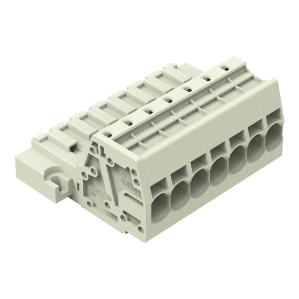 Connecteur mâle pour 1 conducteur push-in cage clamp', gris clair