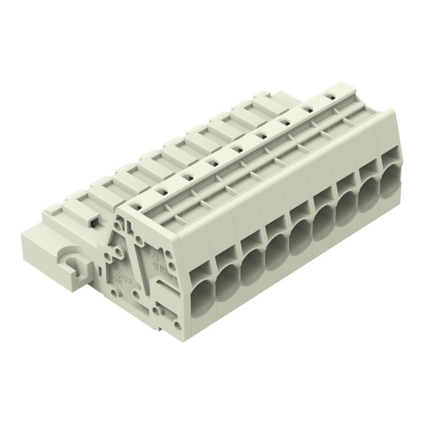 Connecteur mâle pour 1 conducteur push-in cage clamp', gris clair