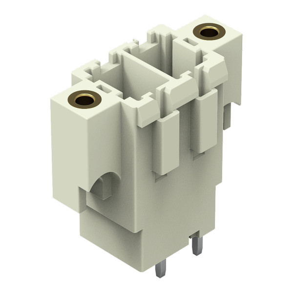 Connecteur mâle tht broche à souder 1,0 x 1,2 mm droit, gris clair