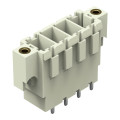 Connecteur mâle tht broche à souder 1,0 x 1,2 mm droit, gris clair