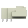 Connecteur mâle tht broche à souder 1,0 x 1,2 mm coudé, gris clair