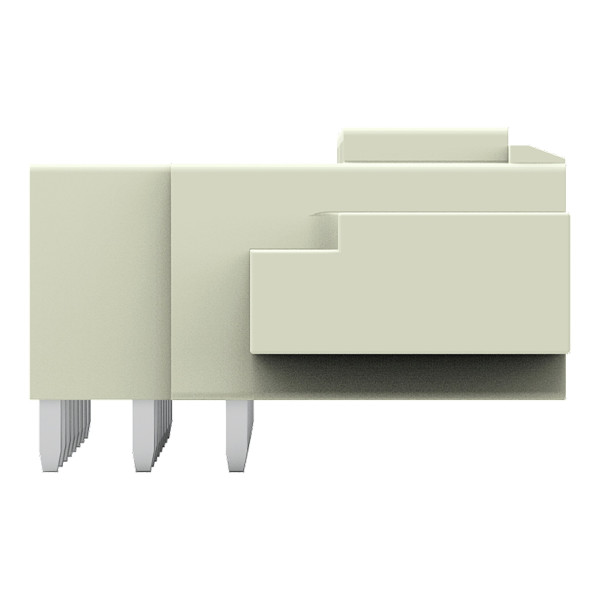 Connecteur mâle tht broche à souder 1,0 x 1,2 mm coudé, gris clair