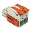 Connecteur femelle pour 1 conducteur 100% protégé contre l'inversion, gris clair