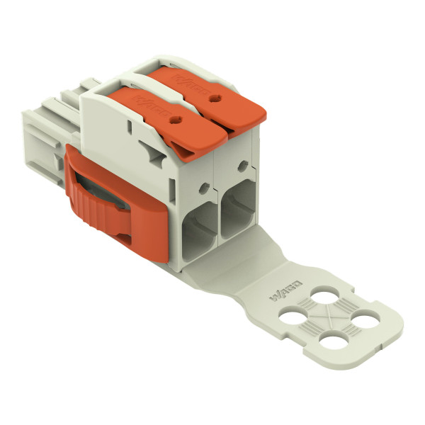 Connecteur femelle pour 1 conducteur 100% protégé contre l'inversion, gris clair
