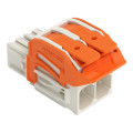 Connecteur femelle pour 1 conducteur levier push-in cage clamp', gris clair