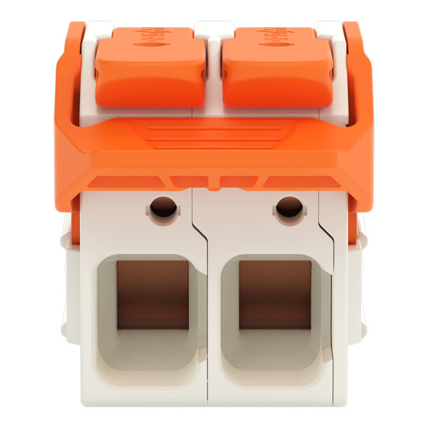 Connecteur femelle pour 1 conducteur levier push-in cage clamp', gris clair