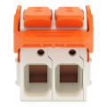 Connecteur femelle pour 1 conducteur levier push-in cage clamp', gris clair