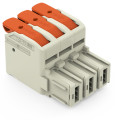 Connecteur femelle pour 1 conducteur levier push-in cage clamp', gris clair