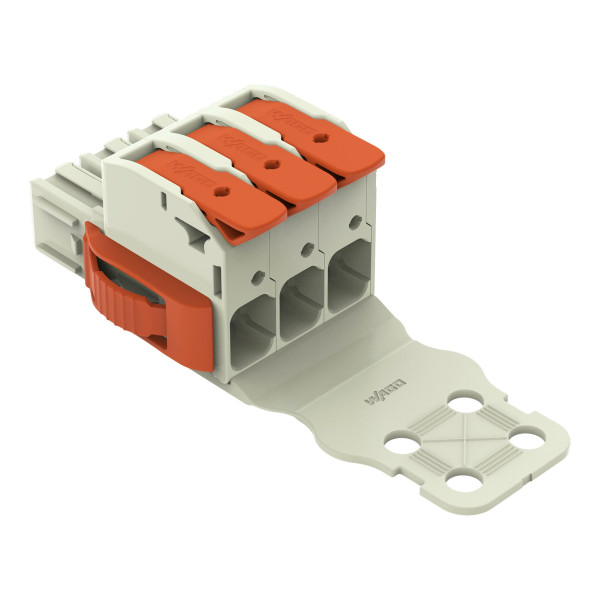 Connecteur femelle pour 1 conducteur 100% protégé contre l'inversion, gris clair