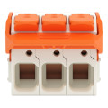 Connecteur femelle pour 1 conducteur levier push-in cage clamp', gris clair