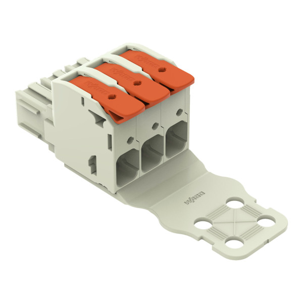 Connecteur femelle pour 1 conducteur 100% protégé contre l'inversion, gris clair