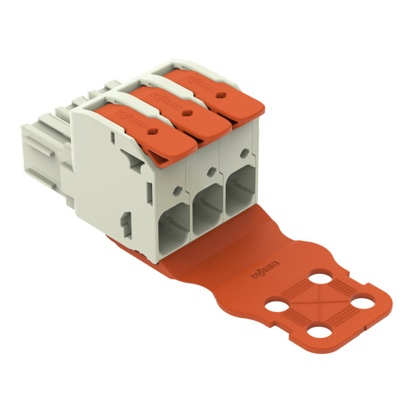 Connecteur femelle pour 1 conducteur 100% protégé contre l'inversion, gris clair