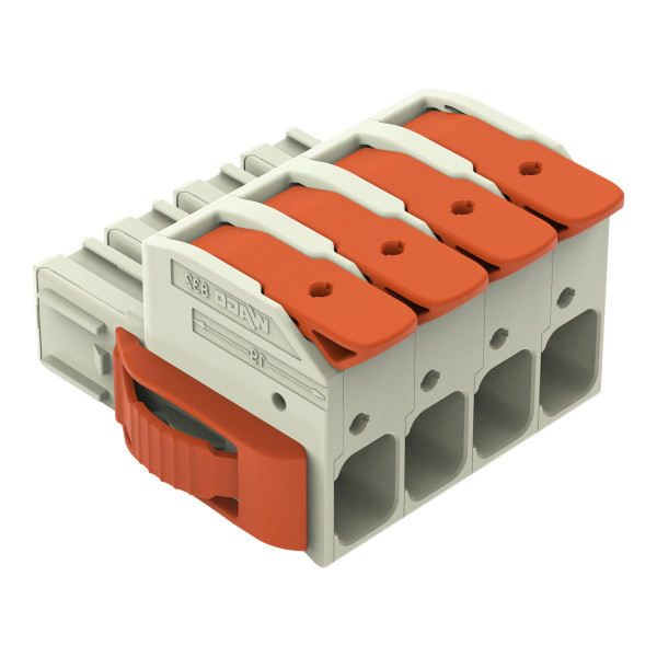 Connecteur femelle pour 1 conducteur 100% protégé contre l'inversion, gris clair