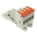 Connecteur femelle pour 1 conducteur levier push-in cage clamp', gris clair