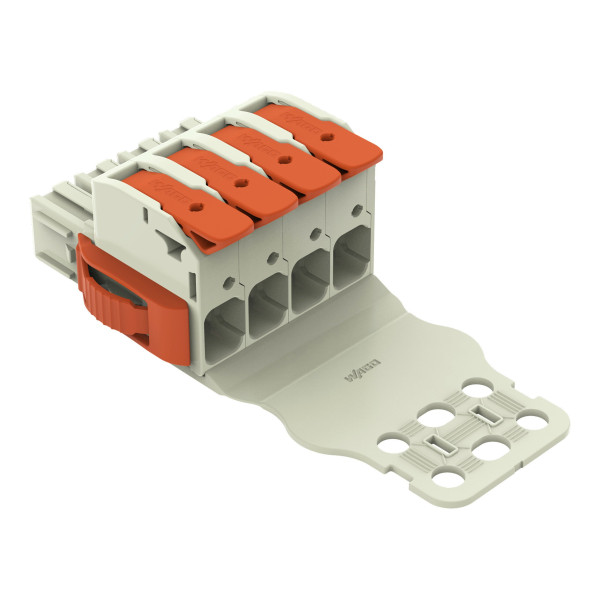 Connecteur femelle pour 1 conducteur 100% protégé contre l'inversion, gris clair