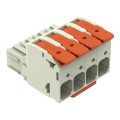 Connecteur femelle pour 1 conducteur 100% protégé contre l'inversion, gris clair
