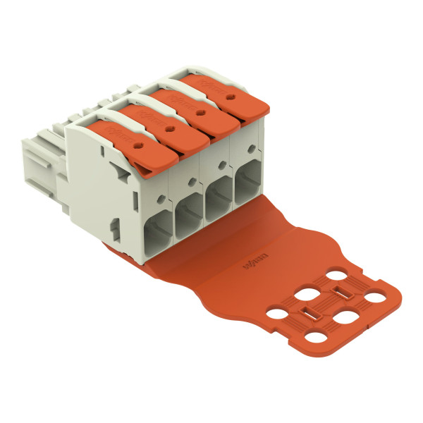 Connecteur femelle pour 1 conducteur 100% protégé contre l'inversion, gris clair