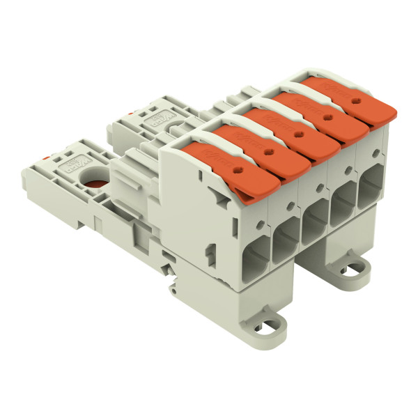 Connecteur femelle pour 1 conducteur levier push-in cage clamp', gris clair - Wago - 8321105/306000