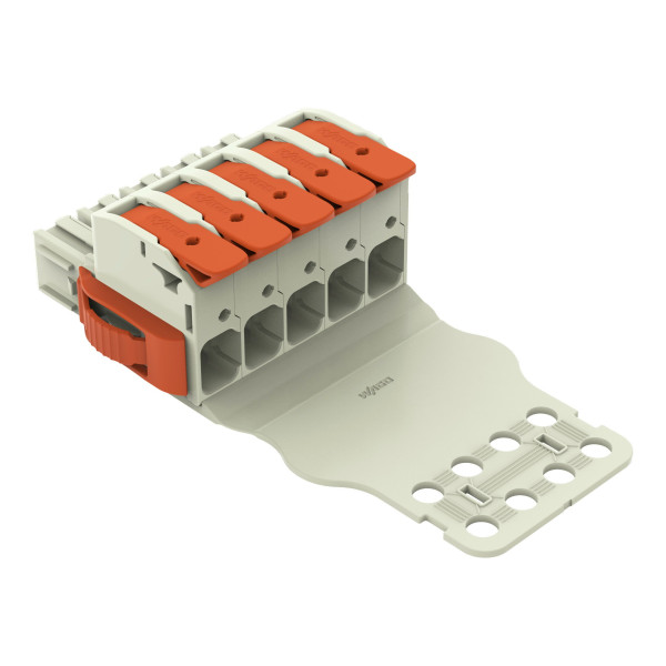 Connecteur femelle pour 1 conducteur 100% protégé contre l'inversion, gris clair