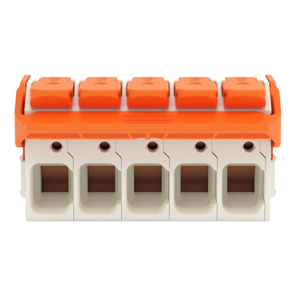 Connecteur femelle pour 1 conducteur levier push-in cage clamp', gris clair