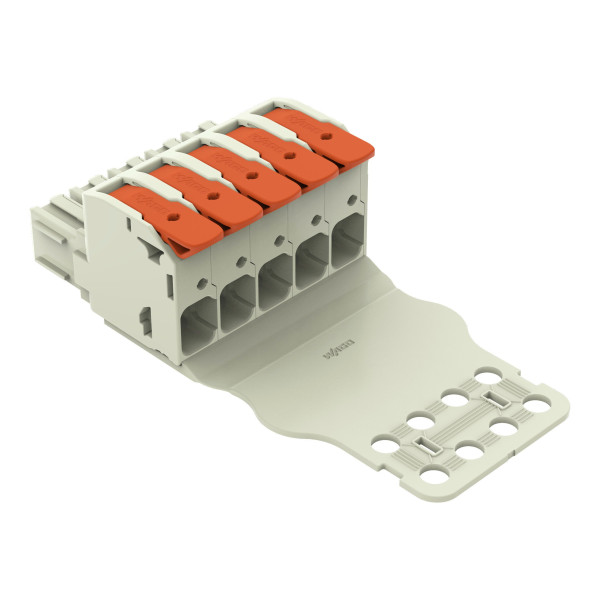 Connecteur femelle pour 1 conducteur 100% protégé contre l'inversion, gris clair